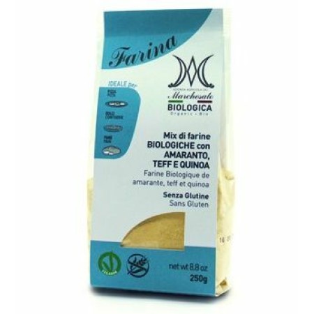 Mix de fainuri fara gluten cu amarant, teff si quinoa eco 250g Marchesato Mix de fainuri fara gluten cu amarant, teff si quinoa eco 250g Marchesato