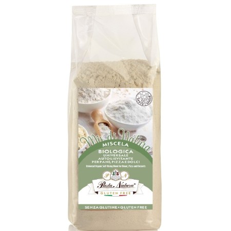 Mix de fainuri fara gluten pentru paine, pizza, deserturi, cu drojdie, bio, 250g Pasta Natura Mix de fainuri fara gluten pentru paine, pizza, deserturi, cu drojdie, bio, 250g Pasta Natura