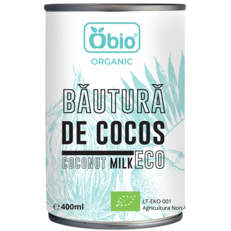 Lapte de cocos bio 400ml Obio