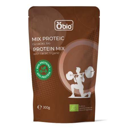 Mix proteic cu cacao bio 300g Obio