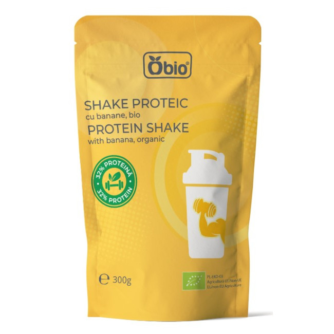 Shake proteic cu banane bio 300g Obio