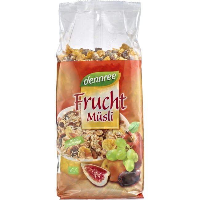 Musli cu fructe bio 750g, Dennree