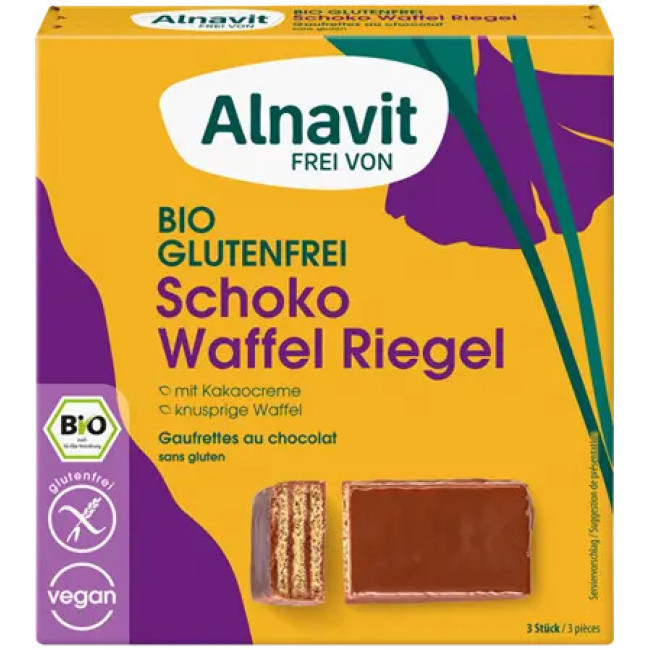 Napolitane cu ciocolata fara gluten bio 75g Alnavit
