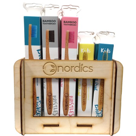 Suport din lemn 20 periute Nordics Suport din lemn 20 periute Nordics