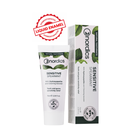 Pasta de dinti cu menta Sensitive, 75ml, Nordics Pasta de dinti cu menta Sensitive, 75ml, Nordics