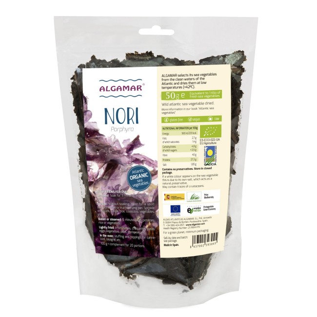 Alge nori eco 50g Algamar