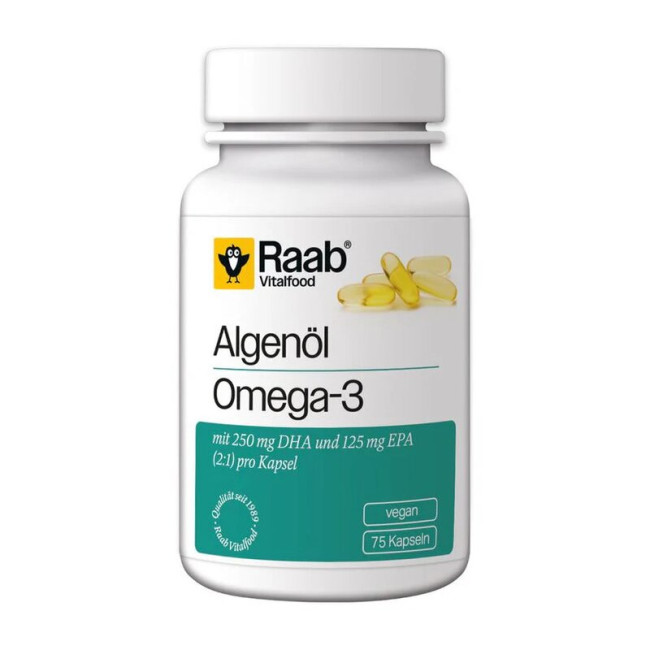 Omega 3 din ulei de alge 1183mg 75 capsule 88.7g Raab