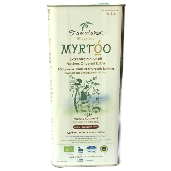 Ulei de masline extravirgin Myrtoo bio 5 litri Stamatakos Ulei de masline extravirgin Myrtoo bio 5 litri Stamatakos