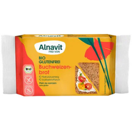 Paine cu hrisca fara gluten bio 250g Alnavit