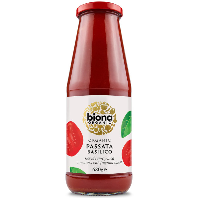 Pasatta cu busuioc bio 680g Biona Pasatta cu busuioc bio 680g Biona