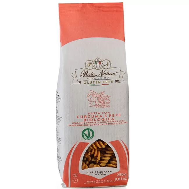 Paste cu turmeric si piper bio fara gluten, 250g Pasta Natura Paste cu turmeric si piper bio fara gluten, 250g Pasta Natura
