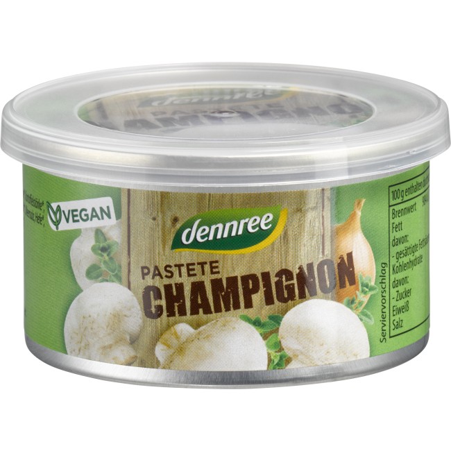 Pasta vegana cu ciuperci bio 125g Dennree Pasta vegana cu ciuperci bio 125g Dennree