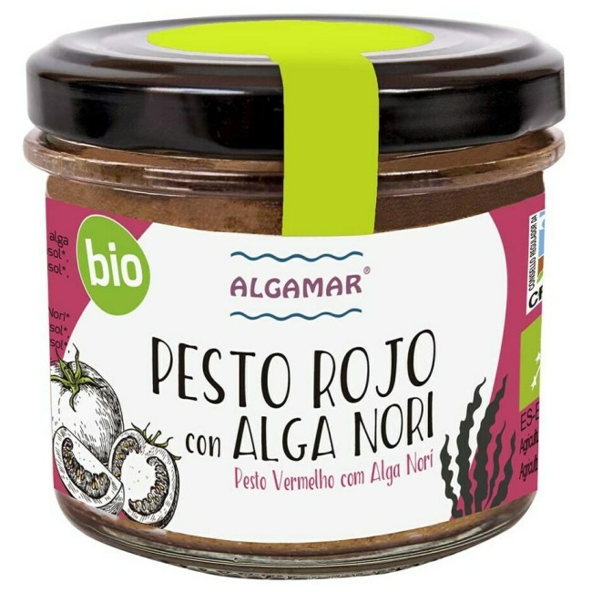 Pesto rosu cu alge nori bio 100g Algamar Pesto rosu cu alge nori bio 100g Algamar