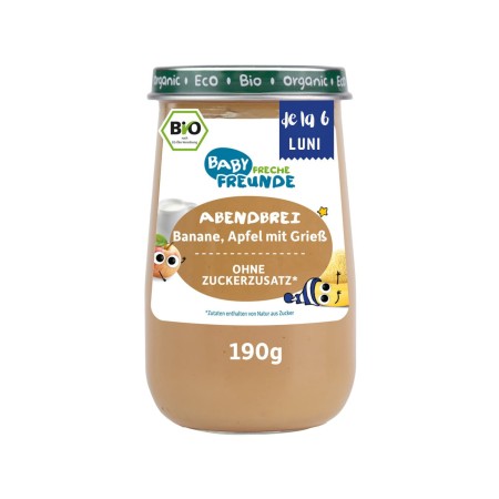 Piure de banane, mere si gris bio 190g Erdbar Piure de banane, mere si gris bio 190g Erdbar