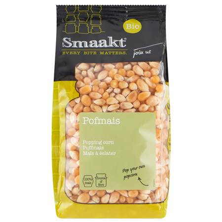 Porumb pentru popcorn bio 400G Smaakt Porumb pentru popcorn bio 400G Smaakt