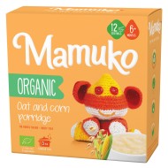 Porridge din 2 cereale ovaz si porumb bio, 6+ luni, 200g Mamuko
