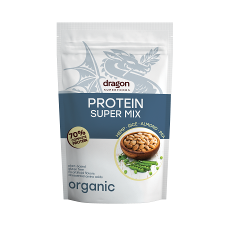 Shake proteic super mix bio 500g Dragon Superfoods 70% proteine Shake proteic super mix bio 500g Dragon Superfoods 70% proteine