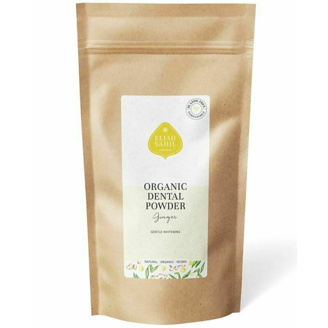 Pudra cu ghimbir pentru curatarea si albirea dintilor ecologic 200g - refill Eliah Sahil