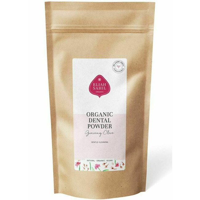 Pudra cu ginseng si cuisoare pentru curatarea dintilor bio 200g refill Eliah Sahil