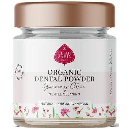 Pudra cu ginseng si cuisoare pentru curatarea dintilor bio 60g Eliah Sahi Pudra cu ginseng si cuisoare pentru curatarea dintilor bio 60g Eliah Sahi