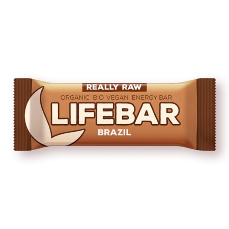 Lifebar baton cu nuci braziliene raw eco 47g Lifebar baton cu nuci braziliene raw eco 47g