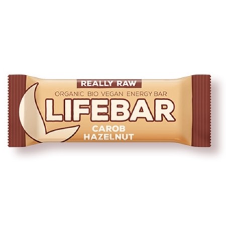 Lifebar baton cu alune si carob raw eco 47g Lifebar baton cu alune si carob raw eco 47g