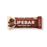Lifebar plus baton cu ciocolata si proteine raw eco 47g