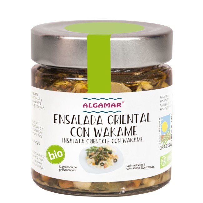Salata orientala cu alge wakame eco 190g Algamar