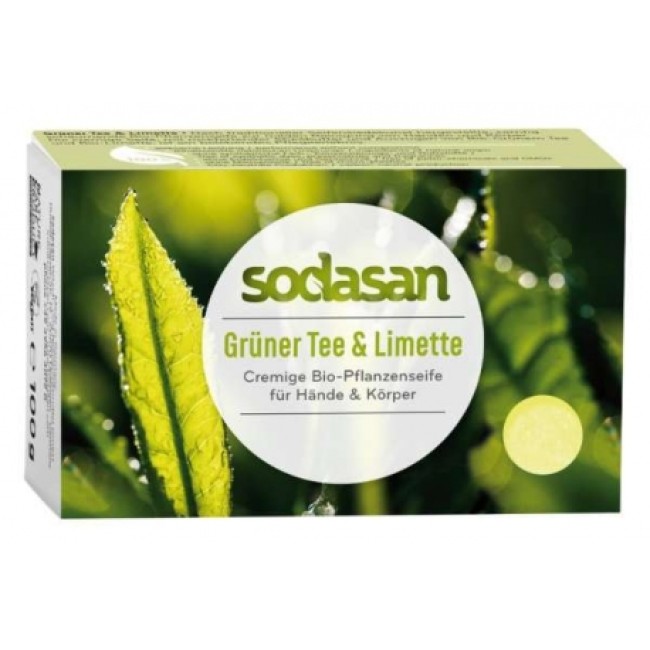 Sapun crema bio ceai verde si lime 100g Sodasan Sapun crema bio ceai verde si lime 100g Sodasan