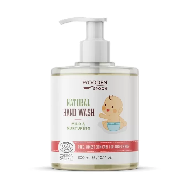 Sapun lichid maini pentru copii si bebelusi, bio, 300ml, Wooden Spoon Sapun lichid maini pentru copii si bebelusi, bio, 300ml, Wooden Spoon