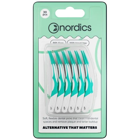 Scobitori din silicon cu travel box, 30 buc., Nordics Scobitori din silicon cu travel box, 30 buc., Nordics