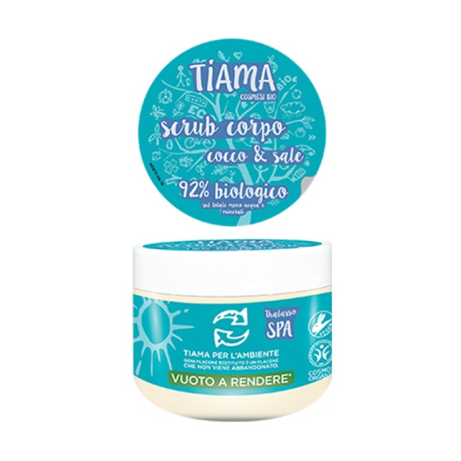 Scrub pentru corp cu cocos si sare bio 250ml Tiama