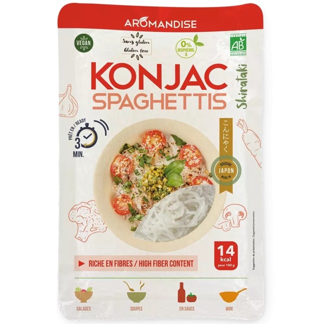 Spaghetti konjac bio 180g, Aromandise