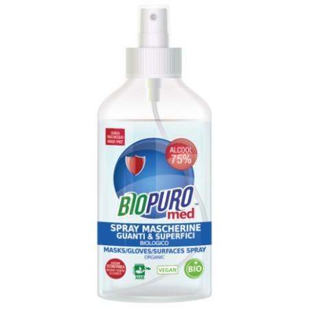 Spray igienizant pentru masca, manusi si suprafete bio 250ml Biopuro Spray igienizant pentru masca, manusi si suprafete bio 250ml Biopuro
