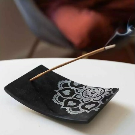 Suport pentru betisoare parfumate, din piatra, Tibet, Aromandise
