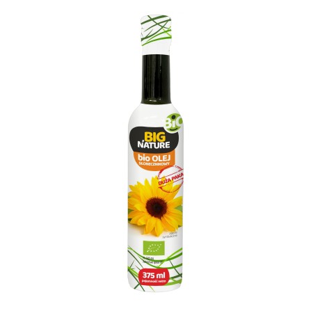 Ulei de floarea soarelui bio 375 ml Big Nature presat la rece Ulei de floarea soarelui bio 375 ml Big Nature presat la rece