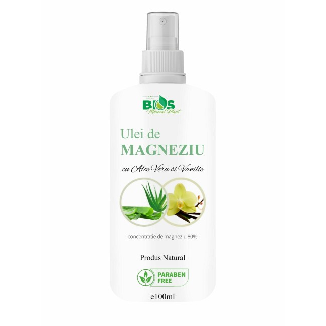 Ulei de Magneziu cu Aloe Vera si Vanilie, 100 ml Bios Mineral Plant