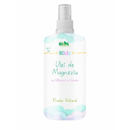 Ulei de Magneziu pentru Copii, cu Musetel si Vanilie, 100 ml Bios Mineral Plant Ulei de Magneziu pentru Copii, cu Musetel si Vanilie, 100 ml Bios Mineral Plant