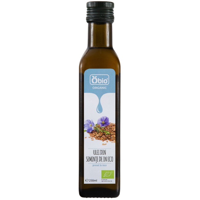Ulei din seminte de in bio 250ml Obio