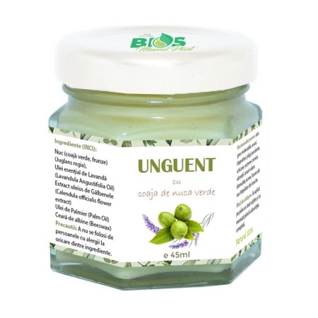 Unguent cu Coaja de Nuca Verde, 45 ml Bios Mineral Plant Unguent cu Coaja de Nuca Verde, 45 ml Bios Mineral Plant
