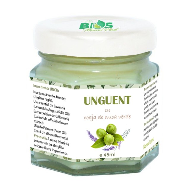 Unguent cu Coaja de Nuca Verde, 45 ml Bios Mineral Plant