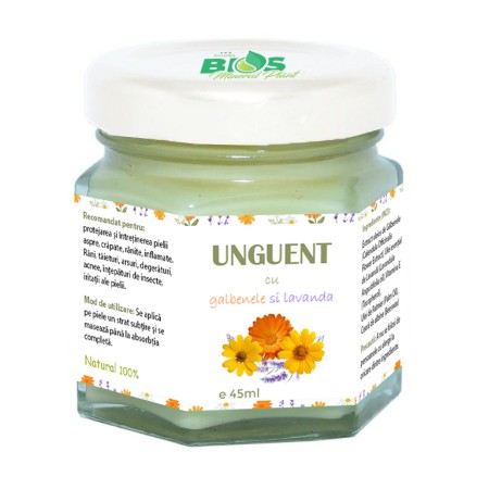 Unguent cu Galbenele si Lavanda, 45 ml Bios Mineral Plant Unguent cu Galbenele si Lavanda, 45 ml Bios Mineral Plant