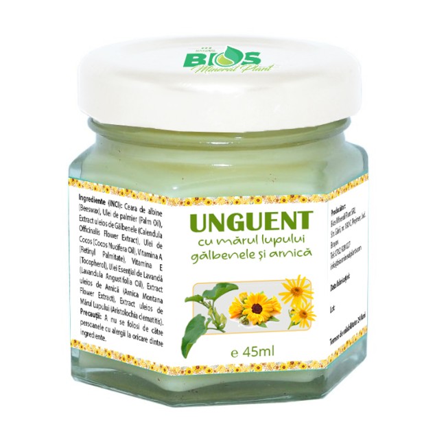 Unguent cu marul lupului, galbenele si arnica, 45ml, Bios Mineral Plant