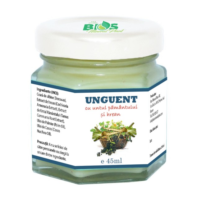 Unguent cu untul pamantului si hrean, 45ml, Bios Mineral Plant