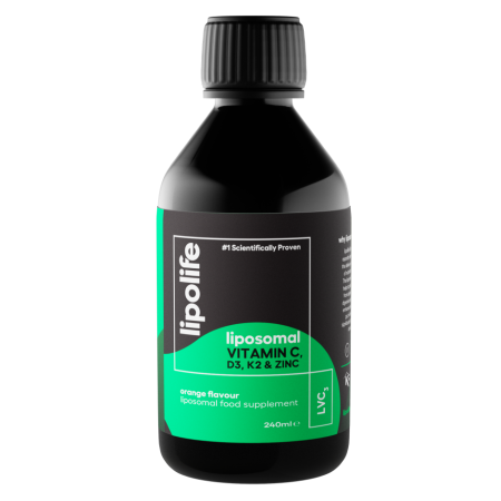 LVC3 - Vitamina C, D3, K2 plus Zinc lipozomala 240ml Lipolife LVC3 - Vitamina C, D3, K2 plus Zinc lipozomala 240ml Lipolife