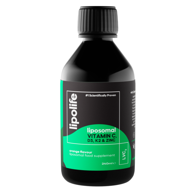 LVC3 - Vitamina C, D3, K2 plus Zinc lipozomala 240ml Lipolife LVC3 - Vitamina C, D3, K2 plus Zinc lipozomala 240ml Lipolife