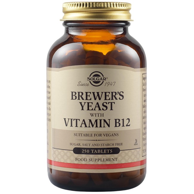 Brewers Yeast with Vitamin B12 500mg 250tablete Brewers Yeast with Vitamin B12 500mg 250tablete
