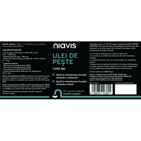 Ulei de Peste 1000mg 60cps