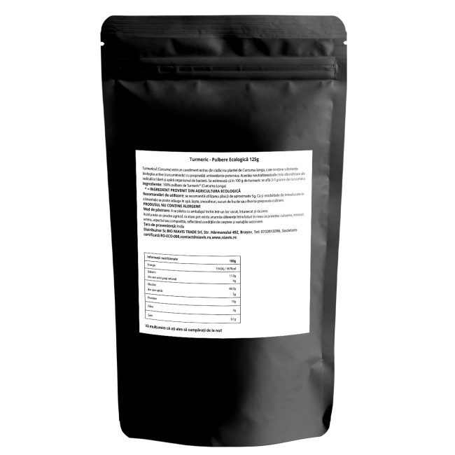 Turmeric Pulbere Ecologica/Bio 125g