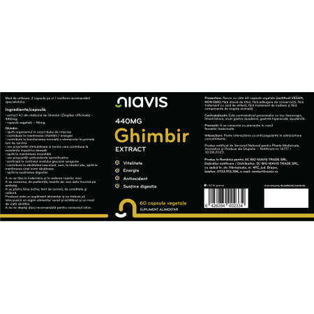 Ghimbir Extract 440mg 60cps